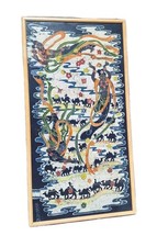Grande Peinture, Tenture Murale Batik Chinoise . 