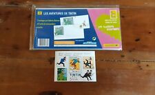  Hergé, 5 enveloppes pré timbrées + cartes Tintin et Milou 1999 + 1 Timbre 