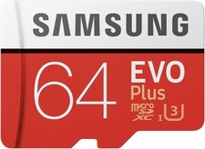 Carte micro SD Evo Plus Samsung 64 Go avec adaptateur SD