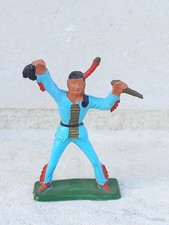 petit soldat STARLUX Far West INDIEN avec couteau et SCALP -  cow-boy