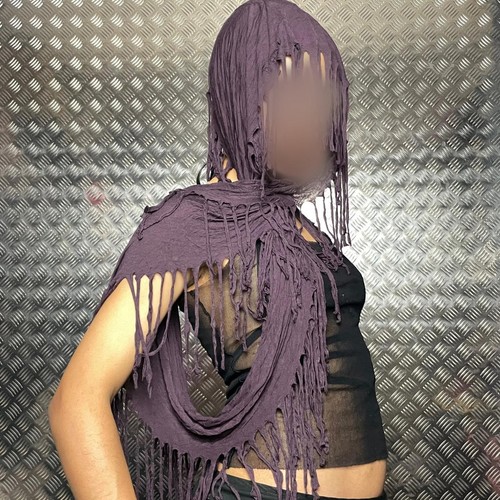 Purple modular fringed - modular,