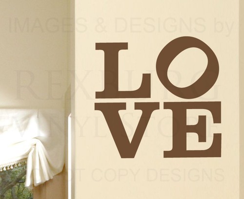 Love large wall - decal, vinyl