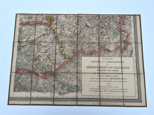 Ancienne carte routiere 1892 - carte,