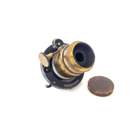 Achromat brass lens fl250mm - brass,
