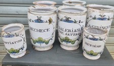 Lots De 7 Anciens Pots Apothicaires, Medecines, Pharmacie XVIIIe,XIXe, Antique
