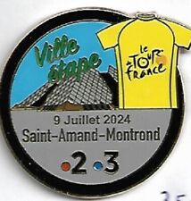 pin's sport cyclisme tour de france, étape de st amand montrond (maillot à pois)