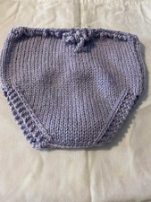 vetement bébé shorty (6-9 Mois) Tricoté main Couleur Violet