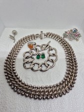 Lot Bijoux Vintages et/ou Anciens Métal Argenté