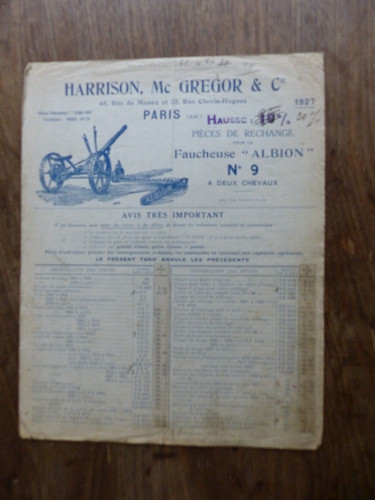 Prospectus catalogue agricole - prospectus,