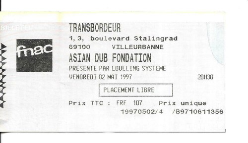 Rare ticket billet concert - ticket,