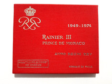 Coffret Fleurs de Coins 7 monnaies 1ère émission –  Rainier III- Monaco 1974