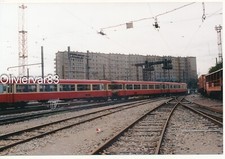 Photo année 1997 - autorail SNCF rouge et bourreuse Seco DG