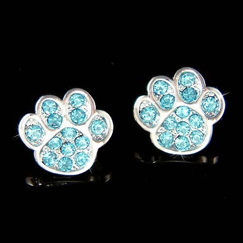Bleu patte imprimé avec - patte,