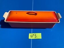 Le Creuset Grande TERRINE EN Fonte RECTANGLE Vintage foie gras ORANGE N°32 N3