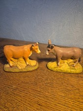 Anciens santons Pieraccini no Devineau âne et boeuf