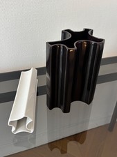 Paire de vases - Angelo Mangiarotti pour Fratelli Brambilla 1960 Céramique Noir