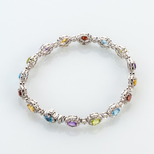 Bracelet 750 gold with 50ct - with, 1.50ct