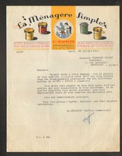 PARIS (XVIII°) USINE de BOITES BOCAUX TERRINES pour CONSERVES "Cie SIMPLEX" 1932