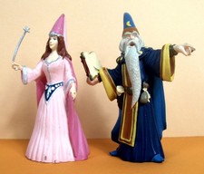 Figurines Merlin l'enchanteur + Fée Plastoy Éveil et Jeux - environ 10 cm