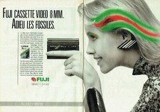 publicité Advertising 0421 1986   Fuji  cassette vidéo 8mm  groupe Setton 2p