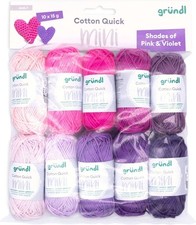 laine Cotton Quick Mini Shades Kit tricot et crochet Miniature 10 x 15 g 100%...