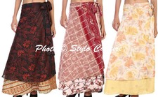 Bohème lot de 3 pièces jupe enveloppante vintage femme hippie tsigane longue