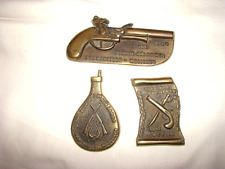 3 plaques en bronze "bourse aux armes de Charleville"années 83-84-85