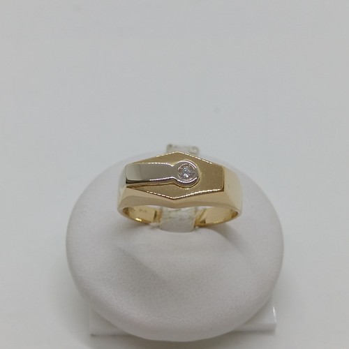 Bague homme jaune blanc - bague, or