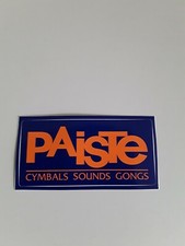 AUTOCOLLANT VINTAGE PAISTE Cymbals Rounds Congs musique. 