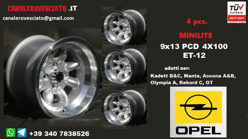Jantes minilite 13 4x100 - 4, 9j