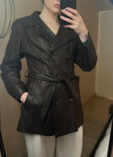 caban femme vintage cuir