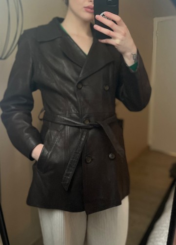 Caban femme vintage cuir - vintage,