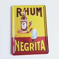 Plaque métal   Rhum NEGRITA   Editions clouet  Réédition