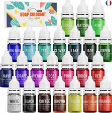 Colorants de Savon - 24 Couleurs Teinture de Savon Liquide pour la Fabrication