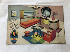 TEATRO SFONDO SU CARTONCINO GIACINTO GALBIATI ART DESIGN POLTRONA  CM.35X25.