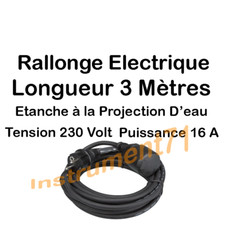Rallonge Electrique en Caoutchouc Longueur 3 Métres 3 Conducteurs 1.5 mm²