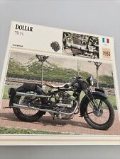Dollar 750 V4 1932 carte moto
