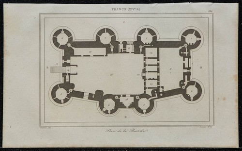 1845 plan la bastille à - 1845,