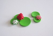 PLAYMOBIL (P516) JUNGLE - Grenouille Rouge avec Nénuphars en Fleurs 3016