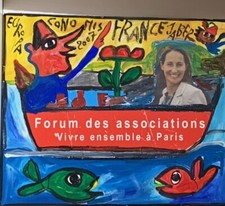 JABER 1938 - 2021  SUR CARTON  50 SUR  41,5  SÉGOLÈNE ROYALE  VIVRE ENSEMBLE