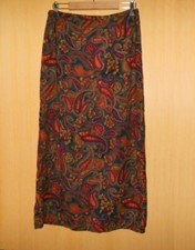 Longue jupe  Agnès Flo imprimé cachemire T42 / petit 44 Excellent état