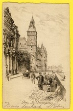 cpa FRANCE Superbe EAU FORTE ETCHING de PARIS en 1911 LA CONCIERGERIE