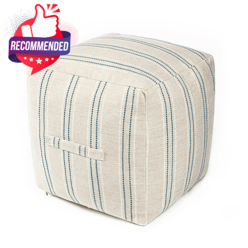 Aels unstuffed farmhouse pouf - unstuffed,