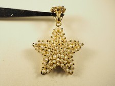 PENDENTIF ETOILE VINTAGE ARGENT MASSIF VERMEIL SILVER STAR PENDANT