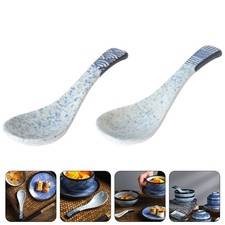 2 Pcs Cuillère Verrine Cuillere À Soupe Japonaise Cuillères En Céramique