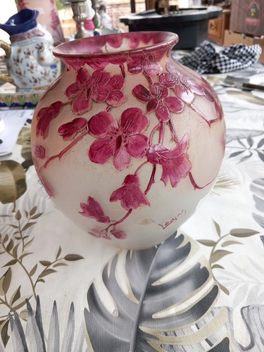 Vase boule signé legras - vase,