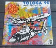 1995 FRANCE BLOC CNEP N°20 TOLOSA 95 AVION HELICOPTERE Toulouse NEUF**