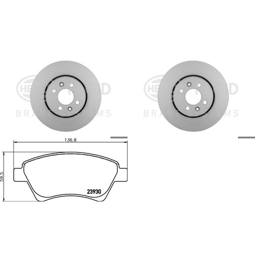 Hella kit disques - kit, frein