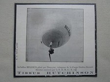 7/1924 PUB HUTCHINSON TISSU BALLON BELGICA SABCA DEMUYTER GORDON BENNETT AD