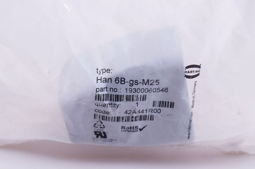 Harting han m25 boîtier - harting, 6b-gs-m25
